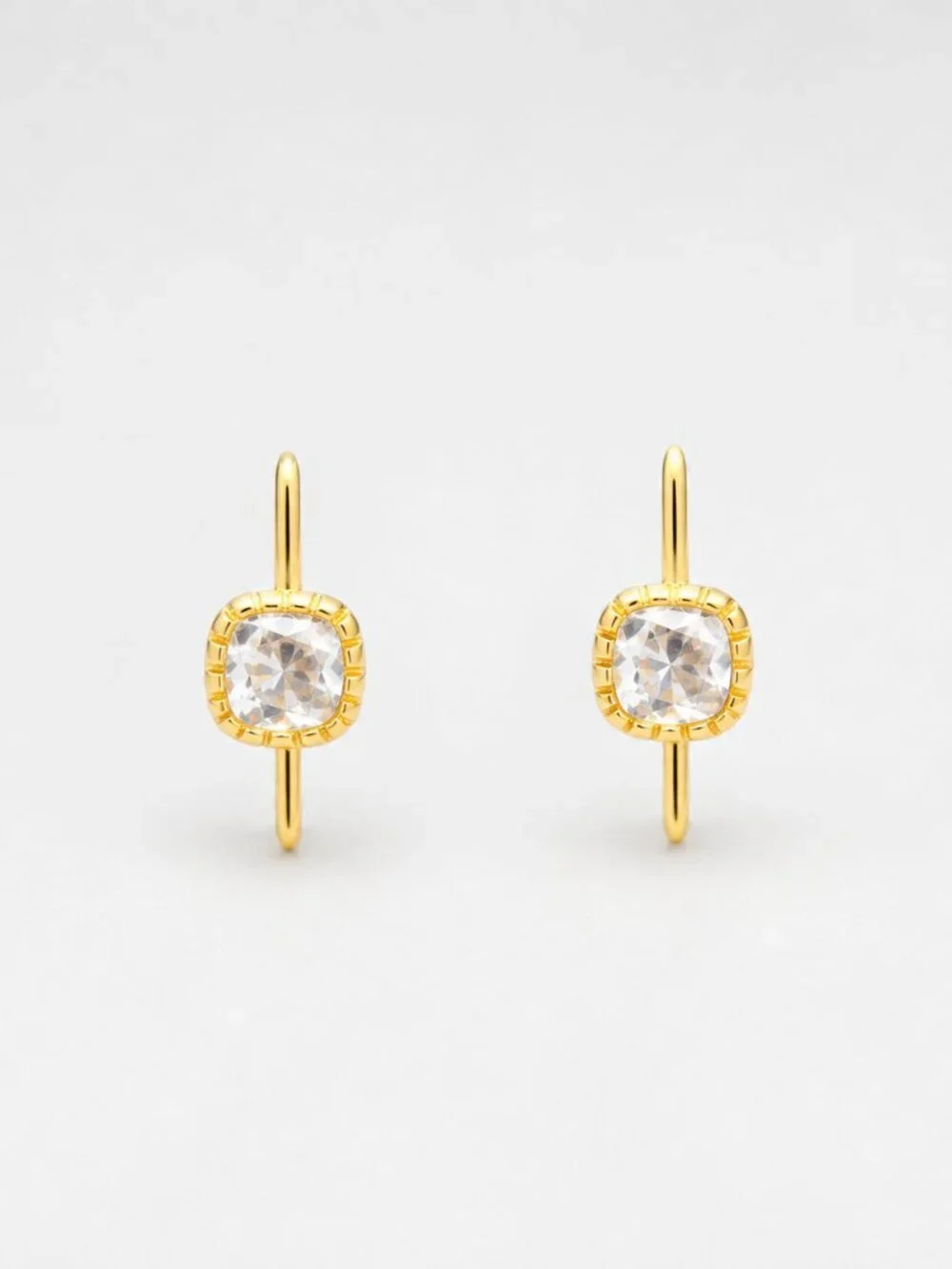 Luv AJ The Classique Cushion Hook Earrings Gold